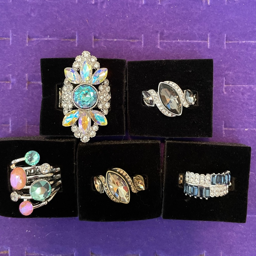 Elegant Paparazzi Multi-Color Crystal Ring Set